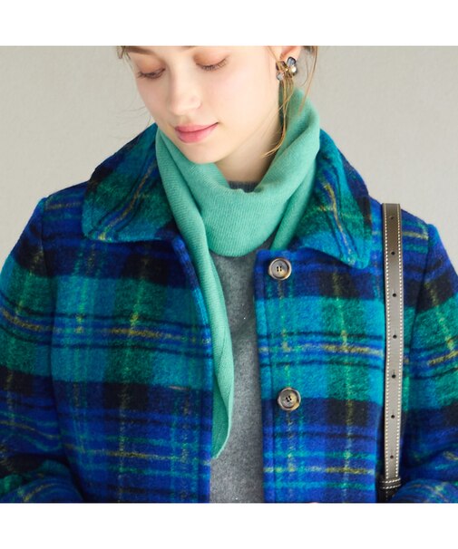 無地カシミヤニットストール