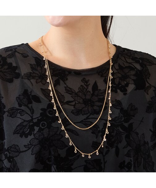 【日本製】2連チェーンネックレス