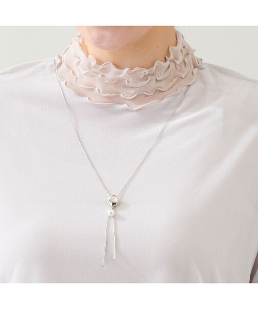 miniパールモチーフ スライドネックレス