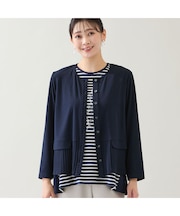 【洗える】ペプラムカーディガン