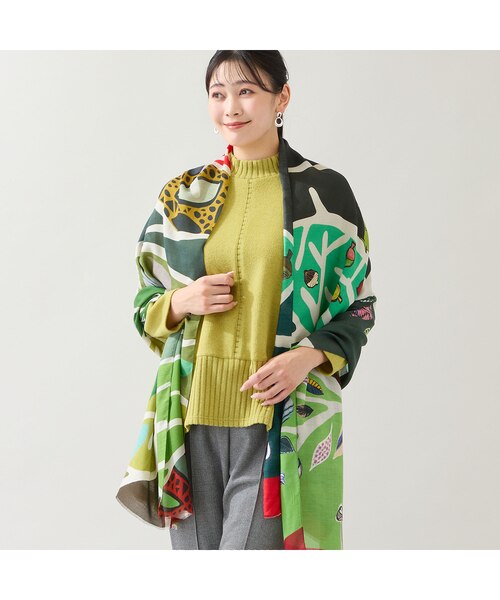 エピス別注イタリア製リネン ヴェールダンス ブルー＆イエロー格子 タグ付ショール Amazon.co.jp: エピス別注イタリア製リネン ヴェールダンス