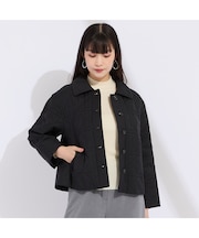 ステンカラー中綿キルトジャケット