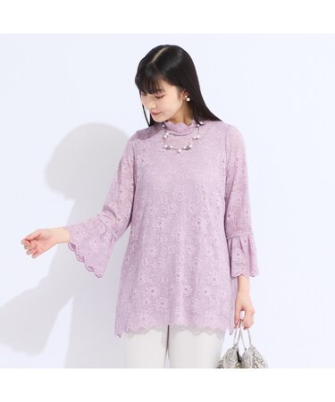 【M～４L】コードレースチュニックブラウス