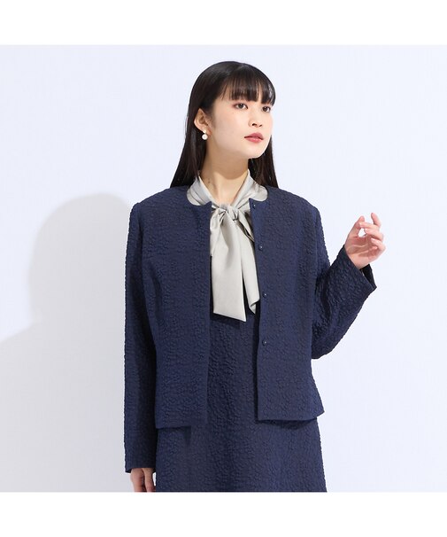 【M~4L/セットアップ対応】米沢織ふくれジャカードジャケット