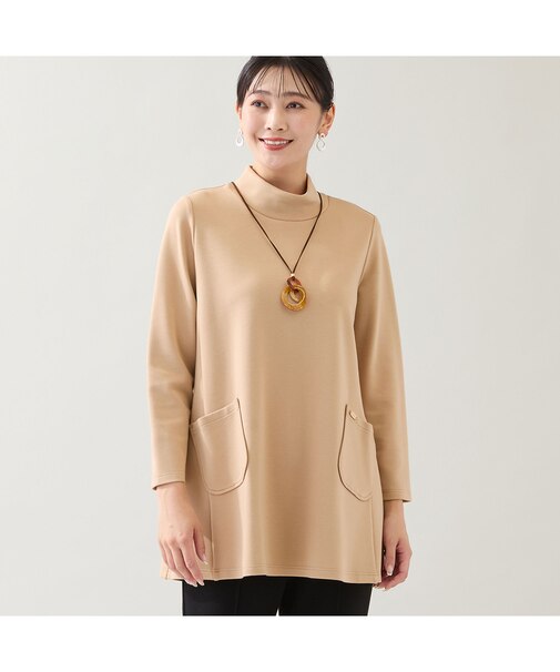 【保温性・洗える】パッチポケットチュニック