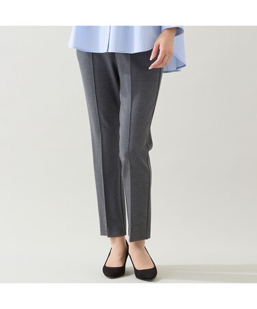 【保温性・洗える・3L/4Lサイズあり】ピンタックストレートパンツ