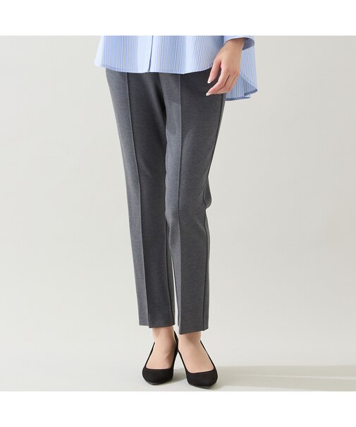 【保温性・洗える・3L/4Lサイズあり】ピンタックストレートパンツ