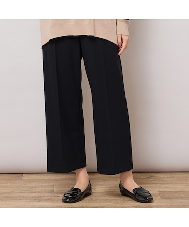 【手洗いOK】真空プリーツ・ワイドストレートパンツ