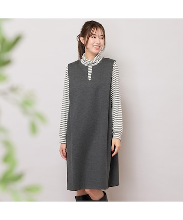 サイド切り替え・パワーショルダーワンピース