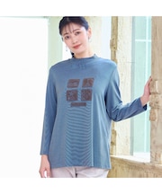 【洗える・吸湿発熱性・日本製・3L/4Lサイズあり】ボーダーカットソー