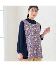 【洗える・3L/4Lサイズあり】V&A ロウデン パフスリーブカットソー