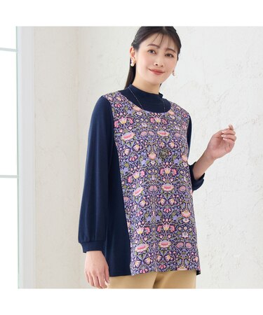 【洗える・3L/4Lサイズあり】V&A ロウデン パフスリーブカットソー