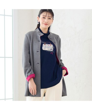 【3L/4Lサイズあり】ソフトダンボールニット ジャケット