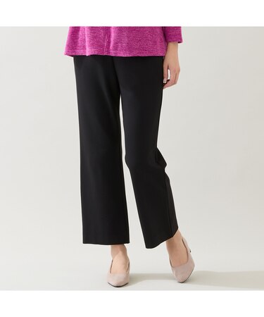 【保温性・洗える・3L/4Lサイズあり】セミワイドストレートパンツ