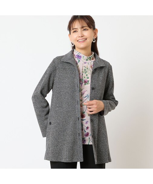 ジャカードニットジャケット