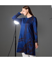 【M～4L】オーナメントチュニックＴシャツ