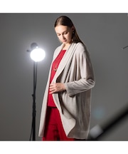 【L~4L/アンサンブル対応】スパンコール着流しカーディガン