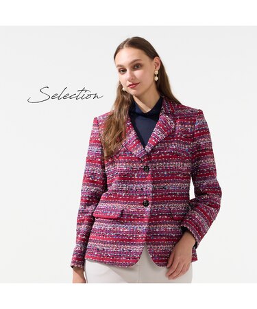 【11~17号】米沢織フラッグモールツイードテーラードジャケット