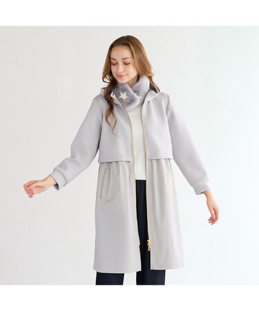 ダンボール×タフタ切り替えコート