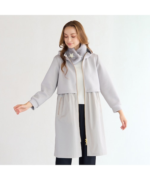 ダンボール×タフタ切り替えコート