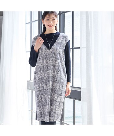 【3L/4Lサイズあり】V&A 兄弟うさぎ ワンピース