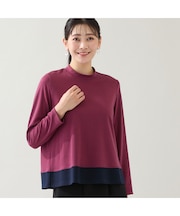 【洗える・3L/4Lサイズあり】千鳥柄カットソー