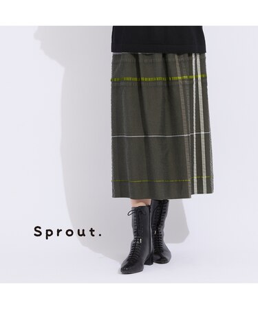 【L~4L】新潟素材チェックスカート