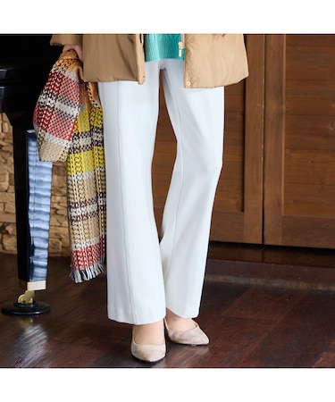 【手洗いOK・発熱】フルレングスストレートシルエットパンツ