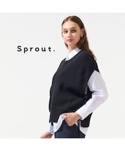 【L・3L】プルオーバーニットベスト