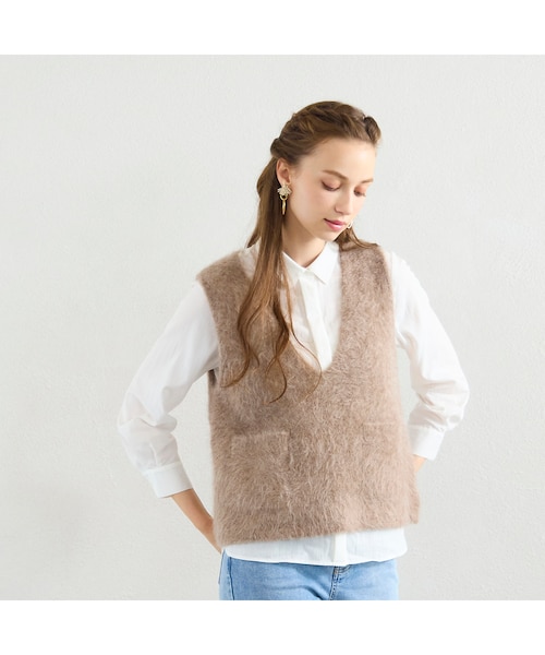 シャギーニットベスト｜ジュニアーオンラインショップの通販｜&mall