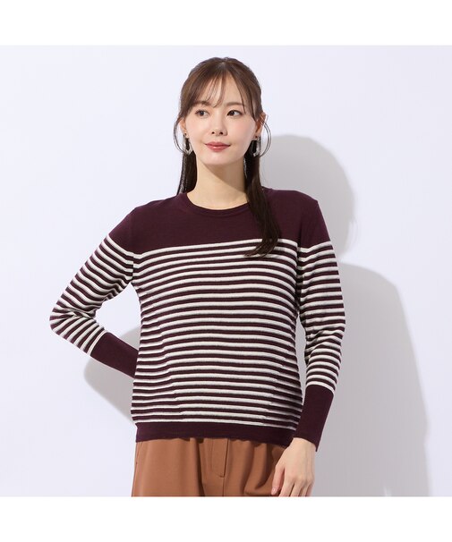 プルオーバーボーダーニット