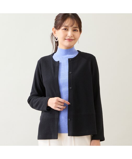 【洗える】綿混カーディガン