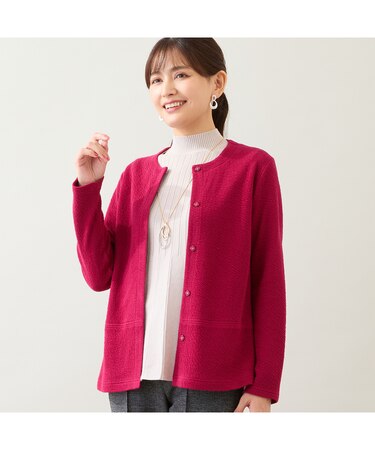 【洗える】綿混カーディガン
