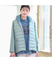 【3L/4Lサイズあり】3素材ミックス ダウンジャケット