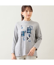 【日本製】ブロック刺繍カットソー