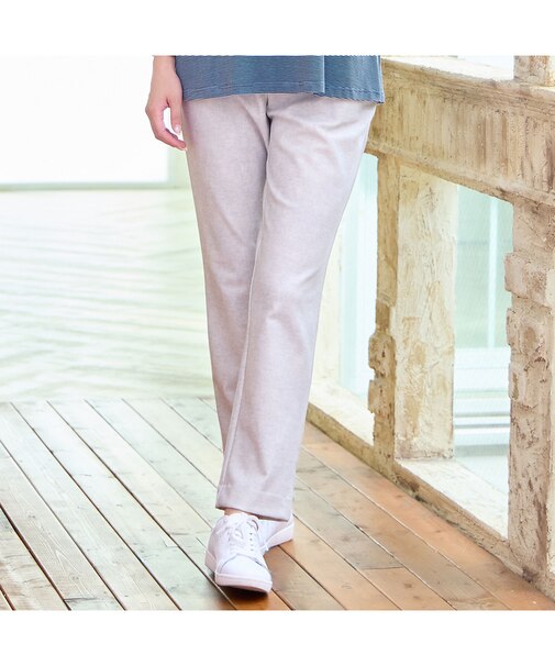 【暖かパンツ・洗える・日本製・3L/4Lサイズ】デニム柄裏起毛パンツ