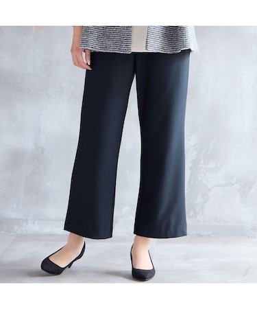 【蓄熱・洗える・日本製・3L/4Lサイズ】裏起毛ストレートパンツ