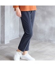 【快適保温素材・洗える・日本製・3L/4L】ピンタック入り美ラインパンツ