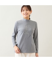 【洗える】ボールチェーン刺繍カットソー