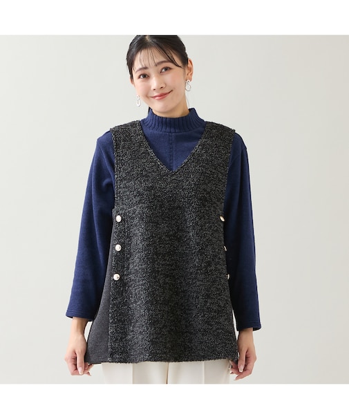 ループニット Vネックベスト