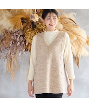 ループニット Vネックベスト