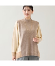 バイカラーセーター