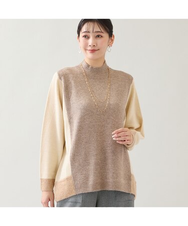 バイカラーセーター