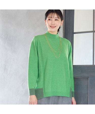 バイカラーセーター