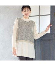 【日本製】スパンコールニットチュニック