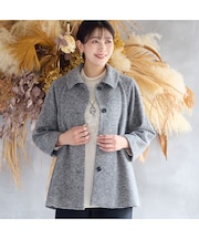 千鳥柄Aラインジャケット