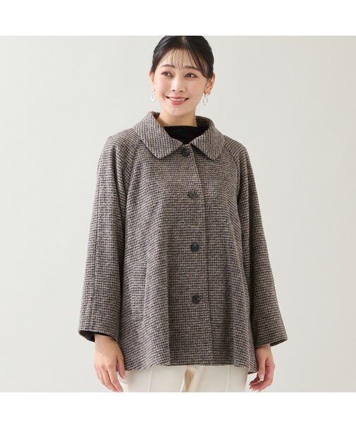 千鳥柄Aラインジャケット