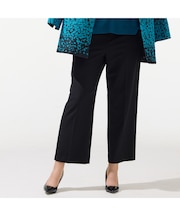 【L～4L】センタープリーツ裏起毛パンツ