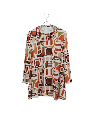 【M~4L】オプティカルプリントTシャツ