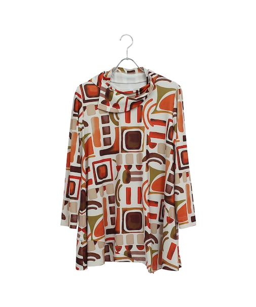 【M~4L】オプティカルプリントTシャツ